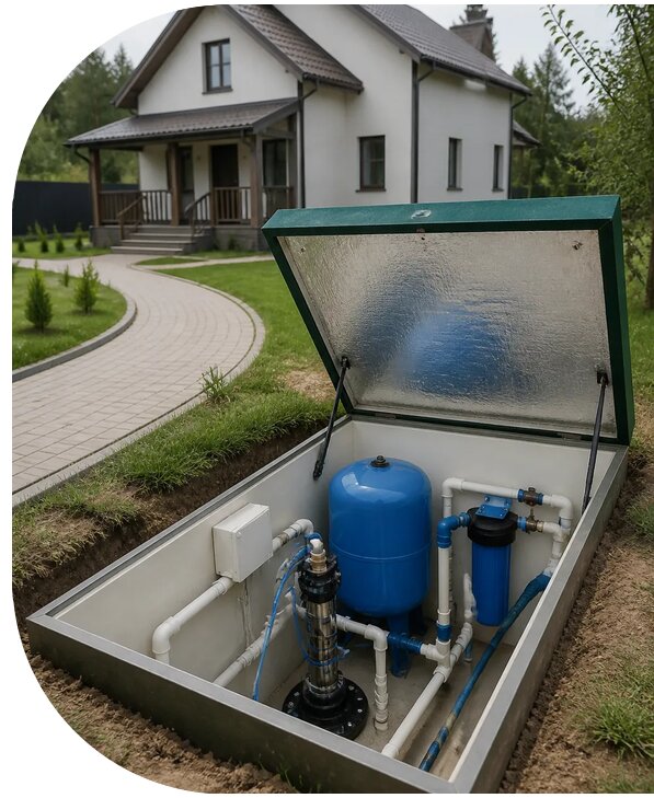 Автономное водоснабжение дома в Спасске-Дальнем от 155205 р. | АПаруса-Спс
